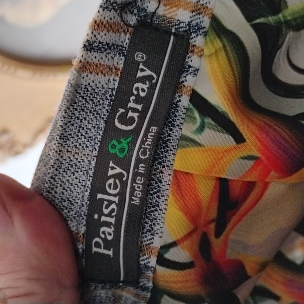 Paisley And Gray Men's Plaid Blazer - Gray and Tan - Picture 3 of 6